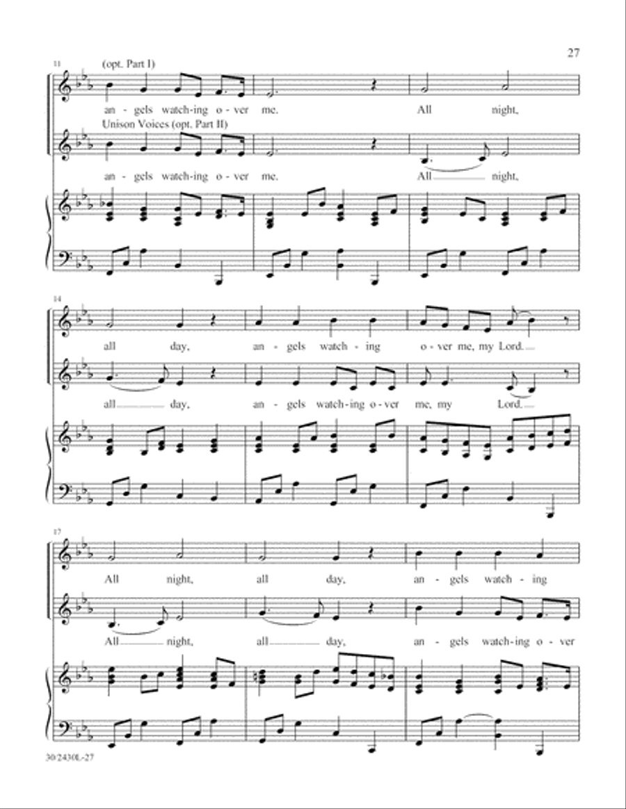 Simply Spirituals Unison Choir scores gallery preview page 28