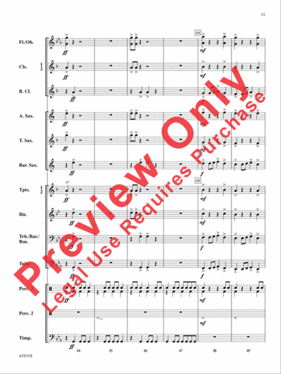 Sandstorm! Sandstorm! Concert Band scores gallery preview page 12