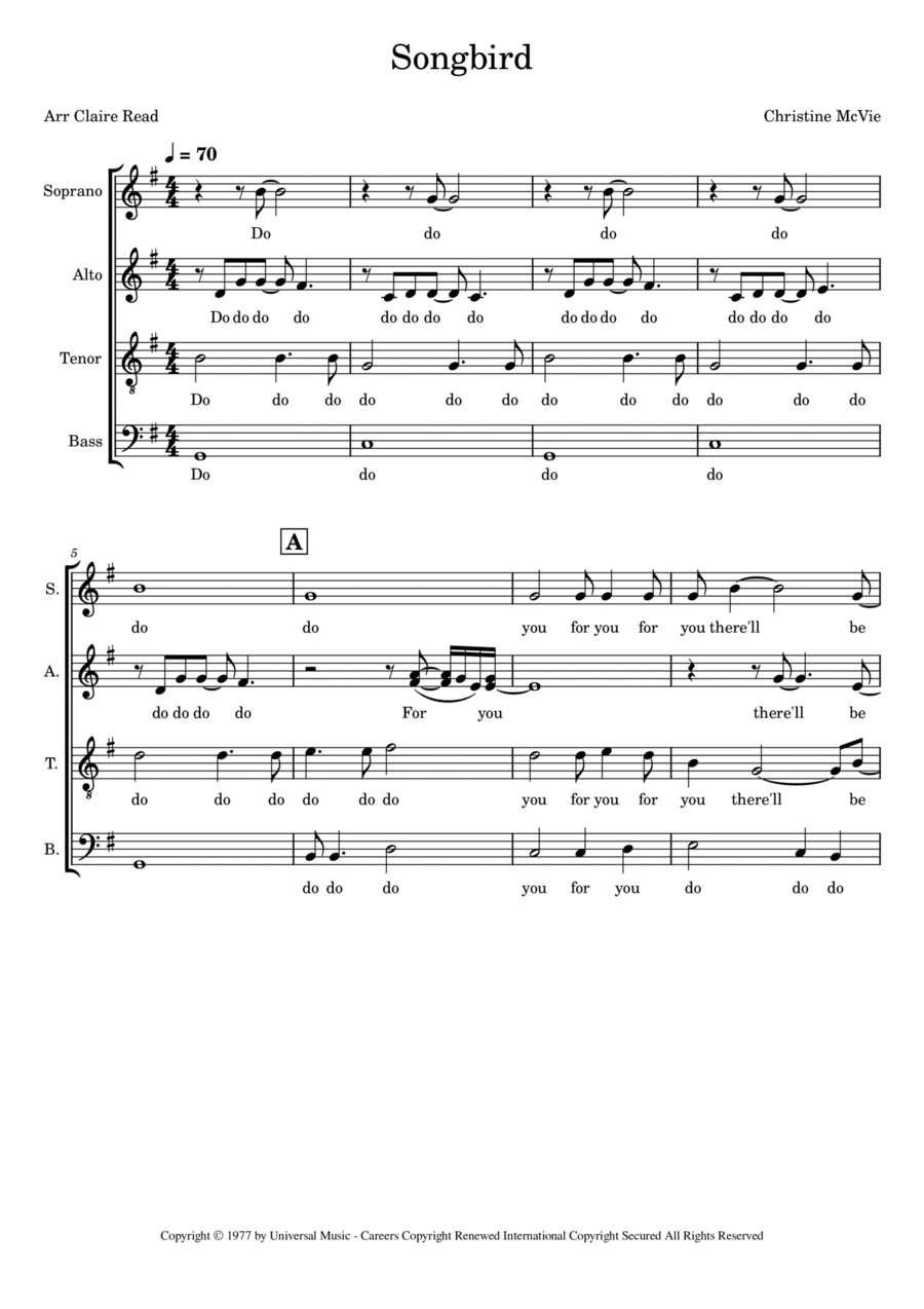 Songbird 4-Part scores gallery preview page 1