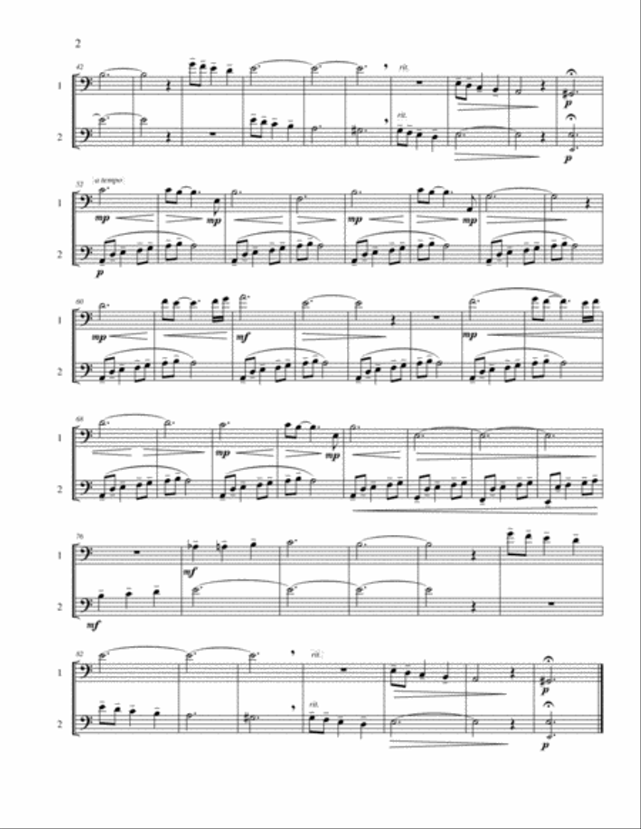 Duets for Teacher and Student: Trombone/Euphonium Version Brass Duet scores gallery preview page 3