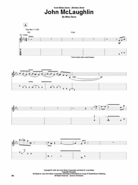 John McLaughlin Guitar Tab Anthology