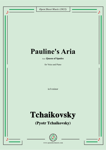 Tchaikovsky-Pauline's Aria,from Queen of Spades,in b minor,for Voice and Piano image number null