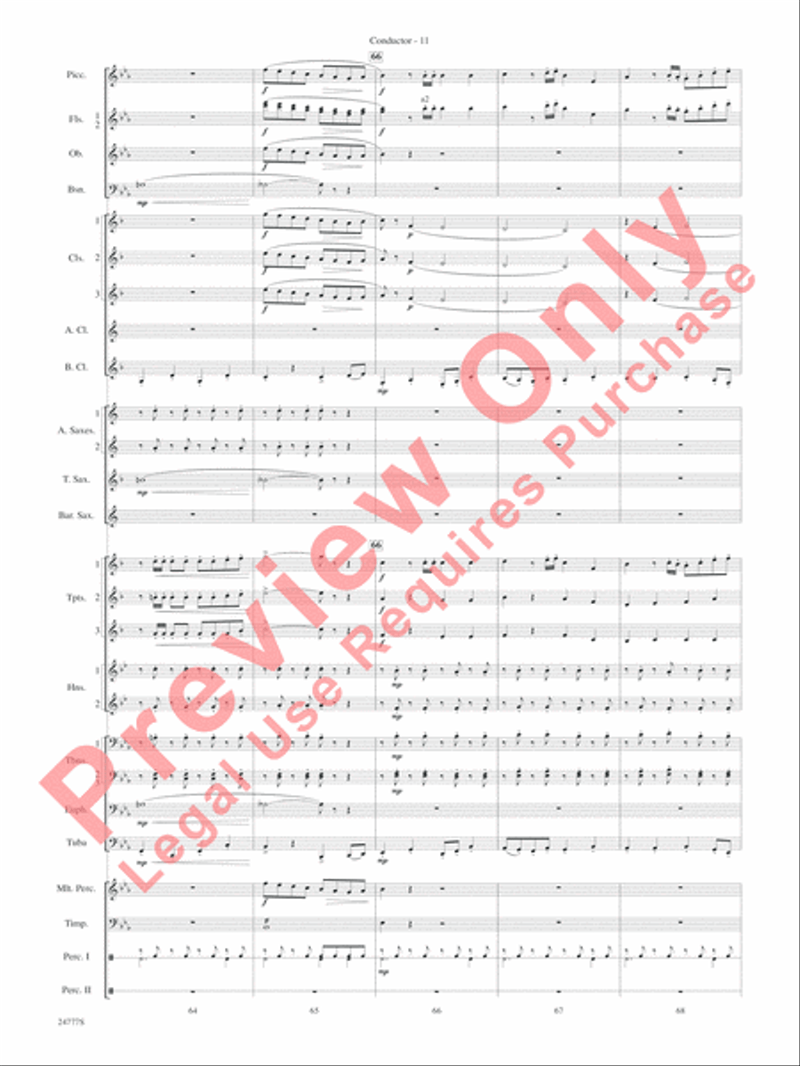 Harry at Hogwarts (from Harry Potter and the Goblet of Fire) Concert Band scores gallery preview page 13