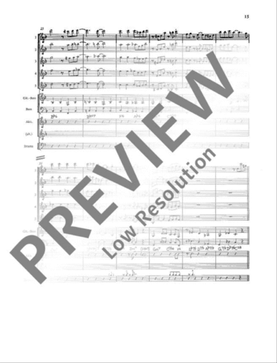 Play Swing for instrumental groups Guitar Ensemble scores gallery preview page 16
