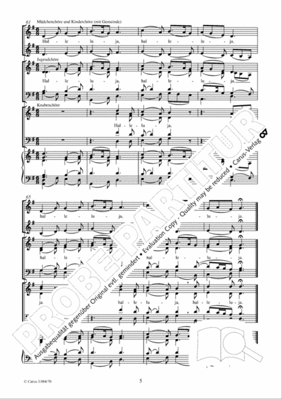 Halleluja (Jesus erschliesst uns die Schrift) SSA scores gallery preview page 6