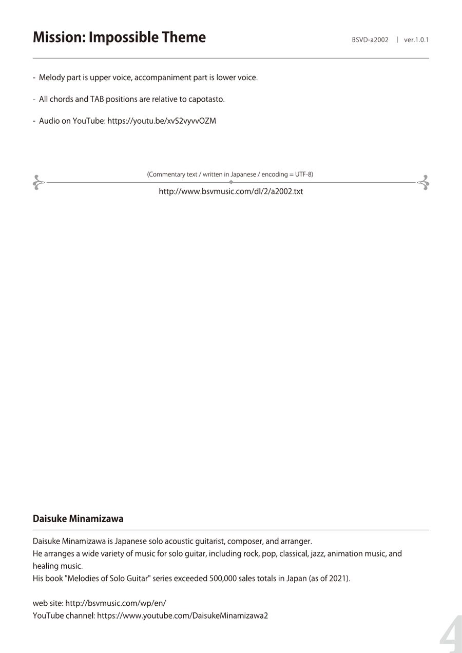 Mission: Impossible Theme Guitar Solo scores gallery preview page 4