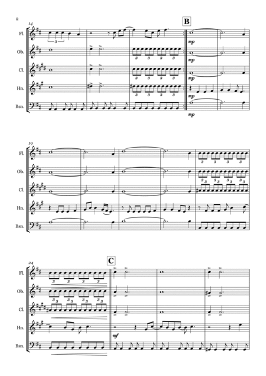 Christmas (baby Please Come Home) Woodwind Quintet scores gallery preview page 2