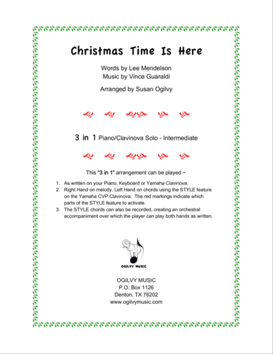 Christmas Time Is Here Christmas Time Is Here Piano Solo scores gallery preview page 1
