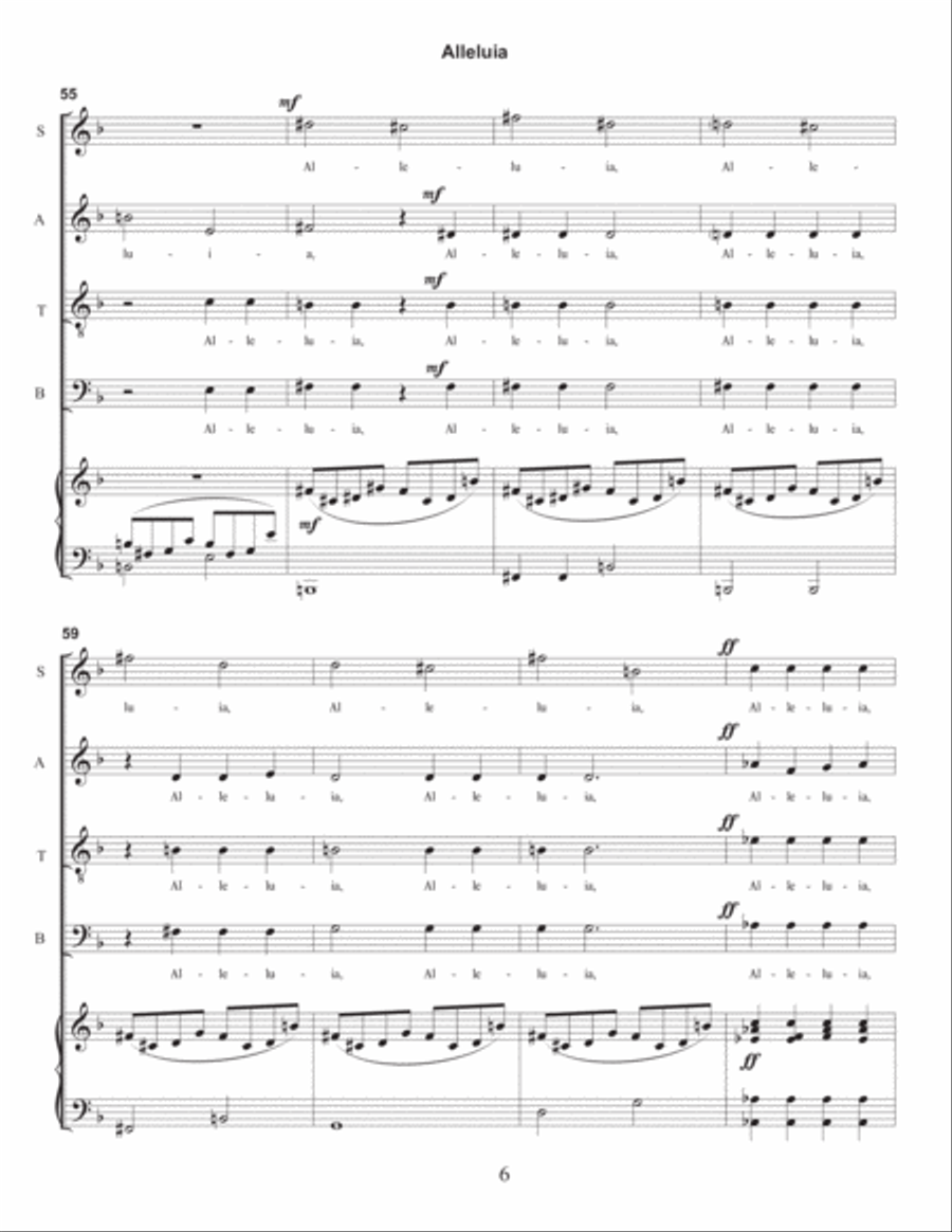Alleluia 4-Part scores gallery preview page 6