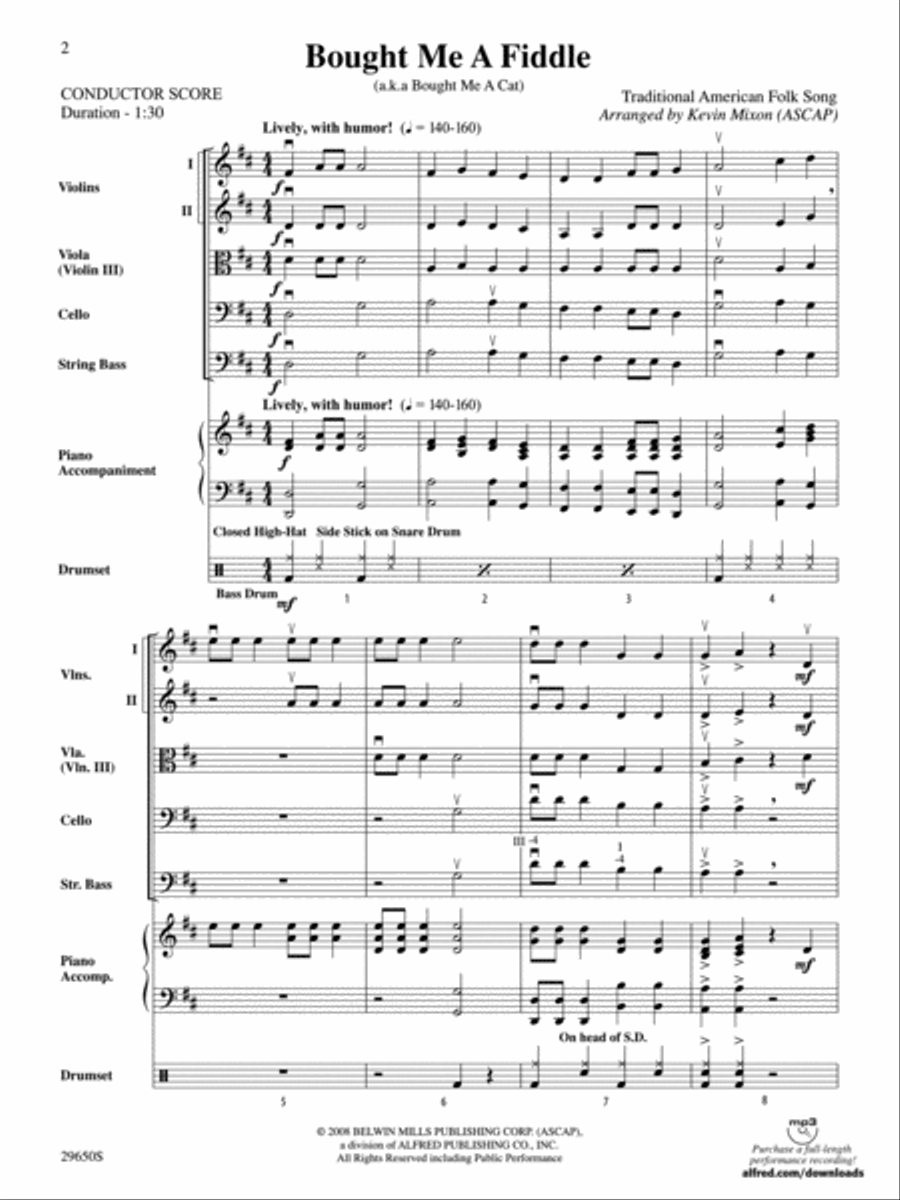 Bought Me a Fiddle String Orchestra scores gallery preview page 2