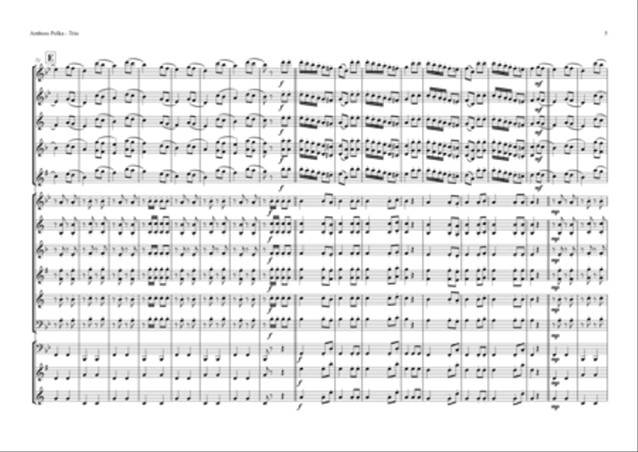 Amboss-Polka - German Polka - Oktoberfest - Trio School and Community scores gallery preview page 5