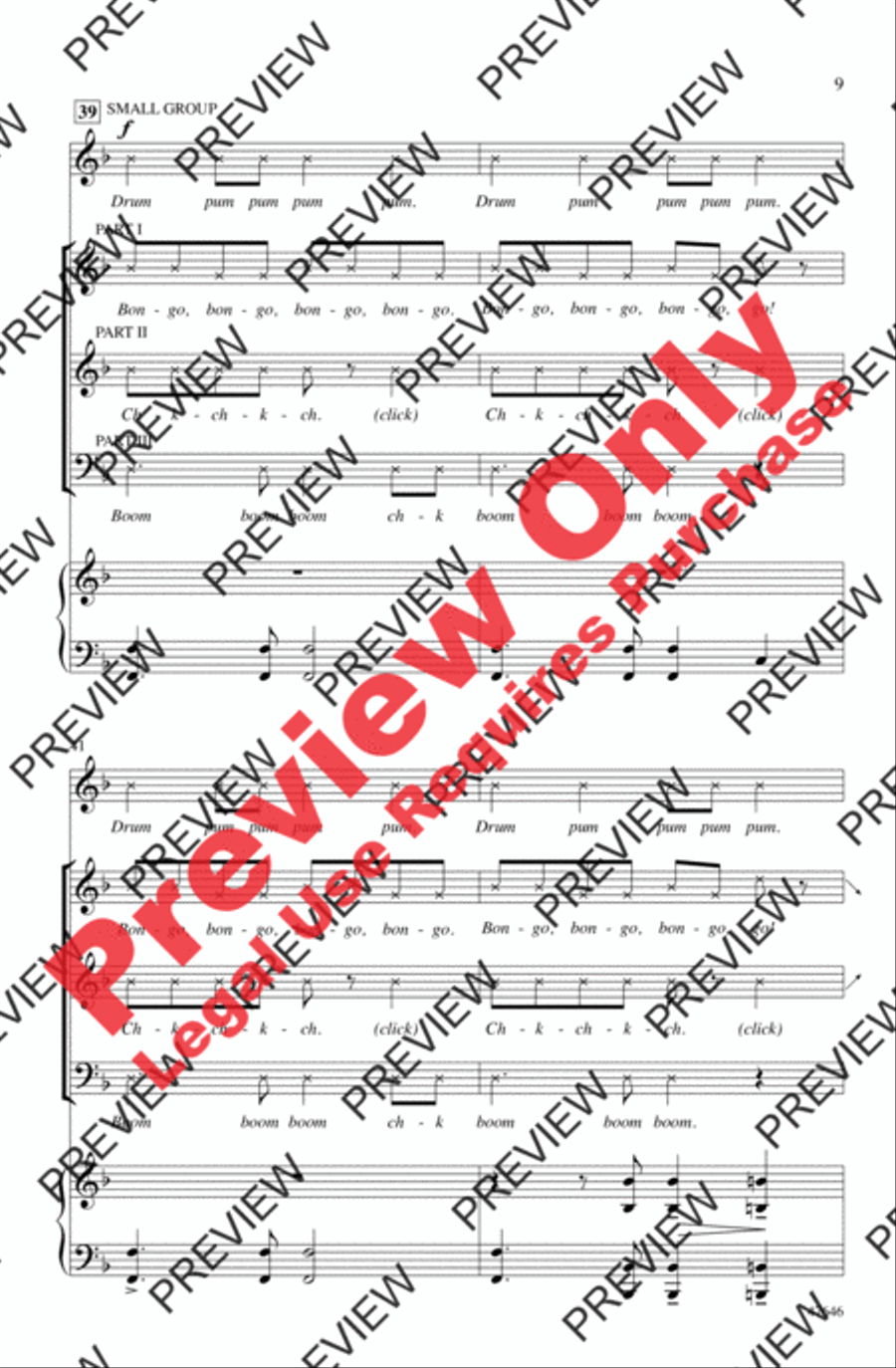 Bang the Drum All Day 3-Part scores gallery preview page 9