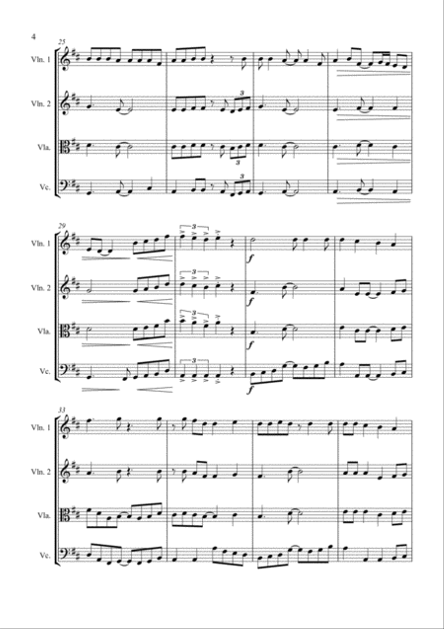 Livin' On A Prayer Livin' On A Prayer String Quartet scores gallery preview page 4