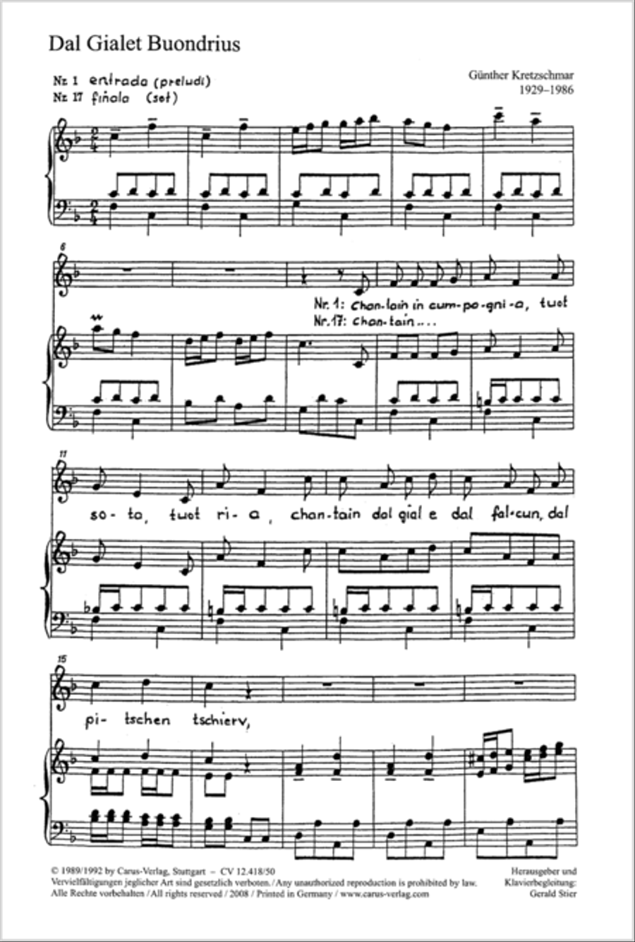 Dal gialet buondrius Voice Solo scores gallery preview page 30