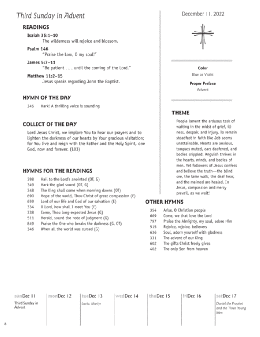 Worship Planning Book: Year A 2023 Sacred scores gallery preview page 8