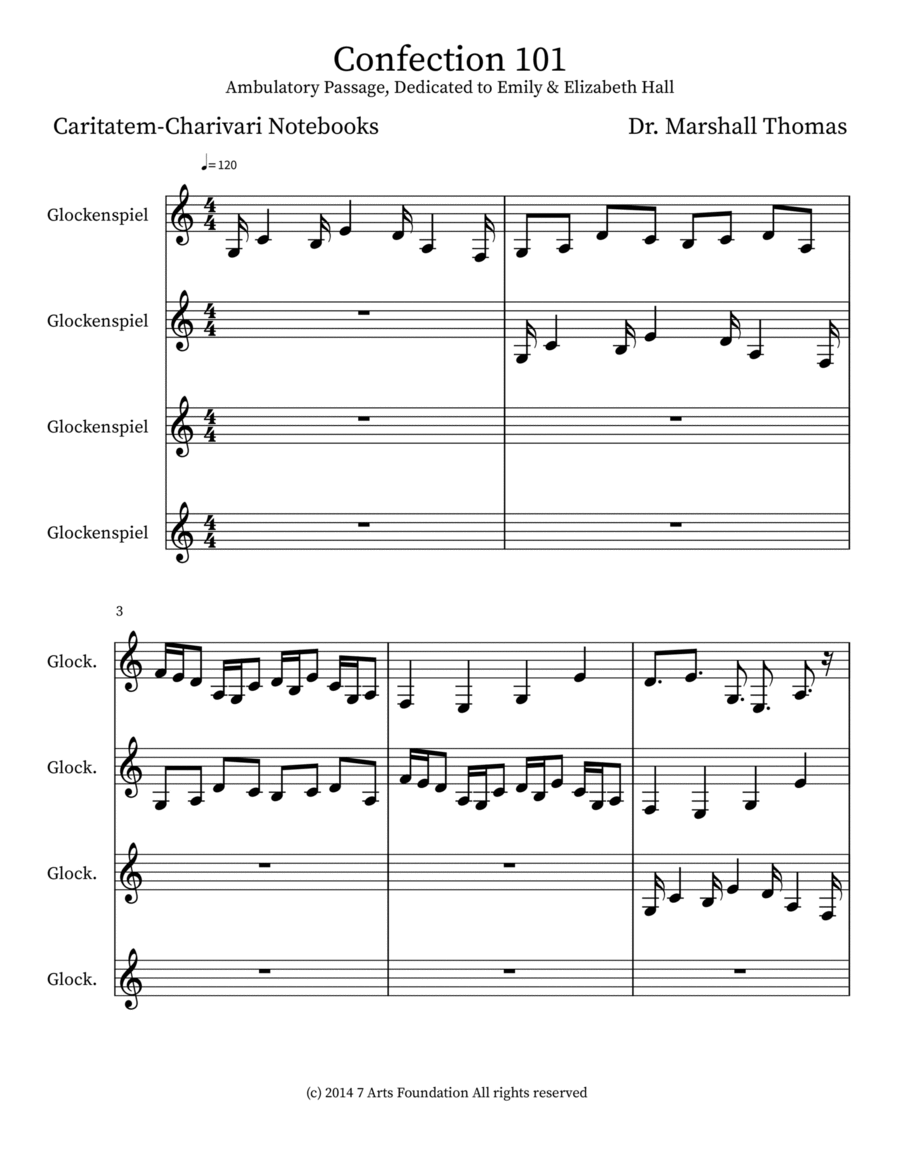Confection 101 Confection 101 Percussion scores gallery preview page 1
