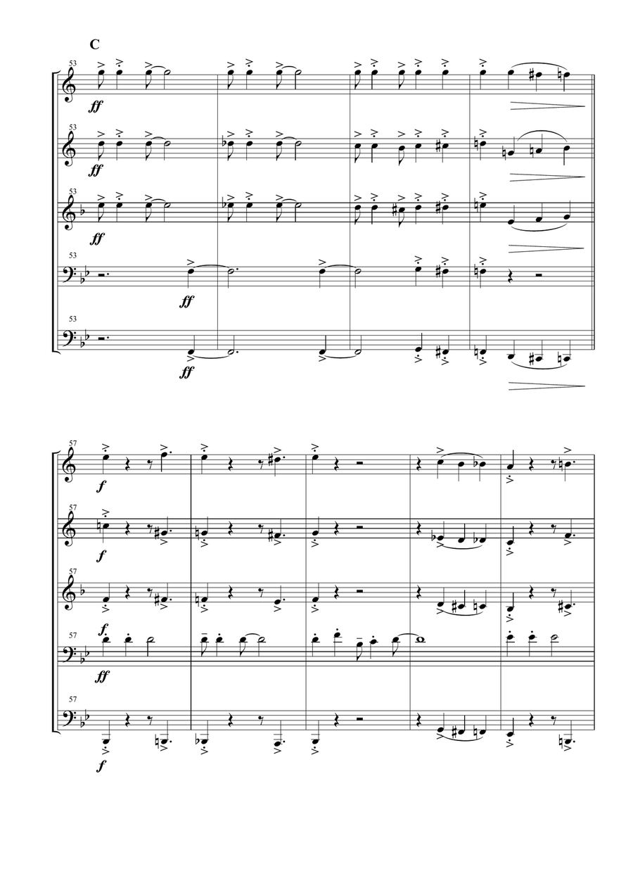 Jingle Bells for Brass Quintet Brass Quintet scores gallery preview page 6