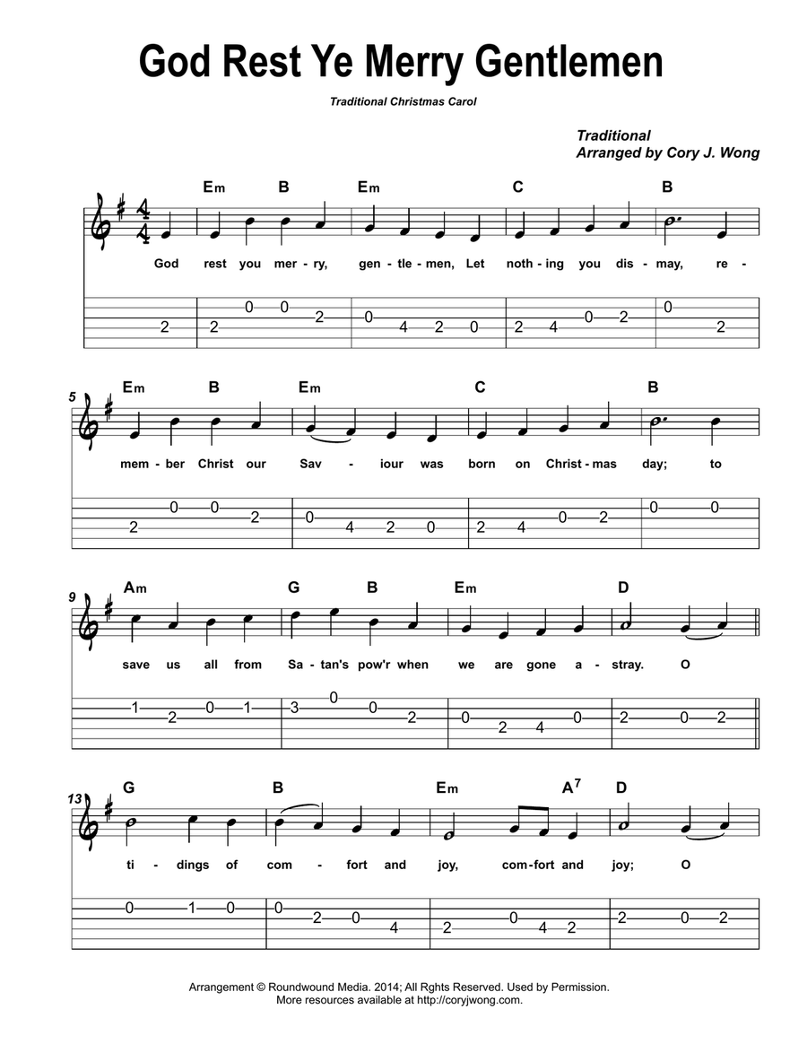 The Definitive Easy Guitar Christmas BOOK (Beginner with/TAB and chords) Guitar Tablature scores gallery preview page 6