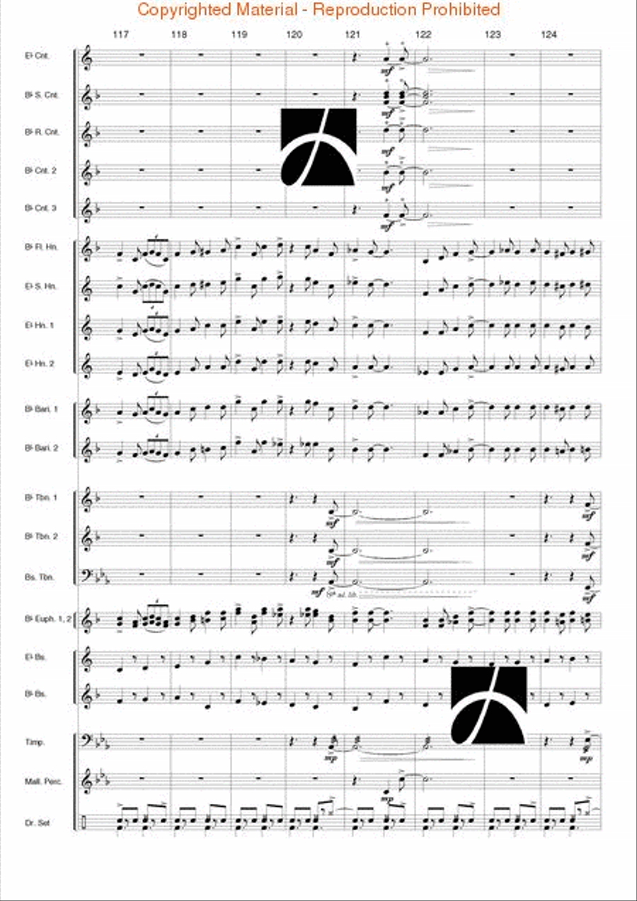 Marching Blues Marching Blues Concert Band scores gallery preview page 17