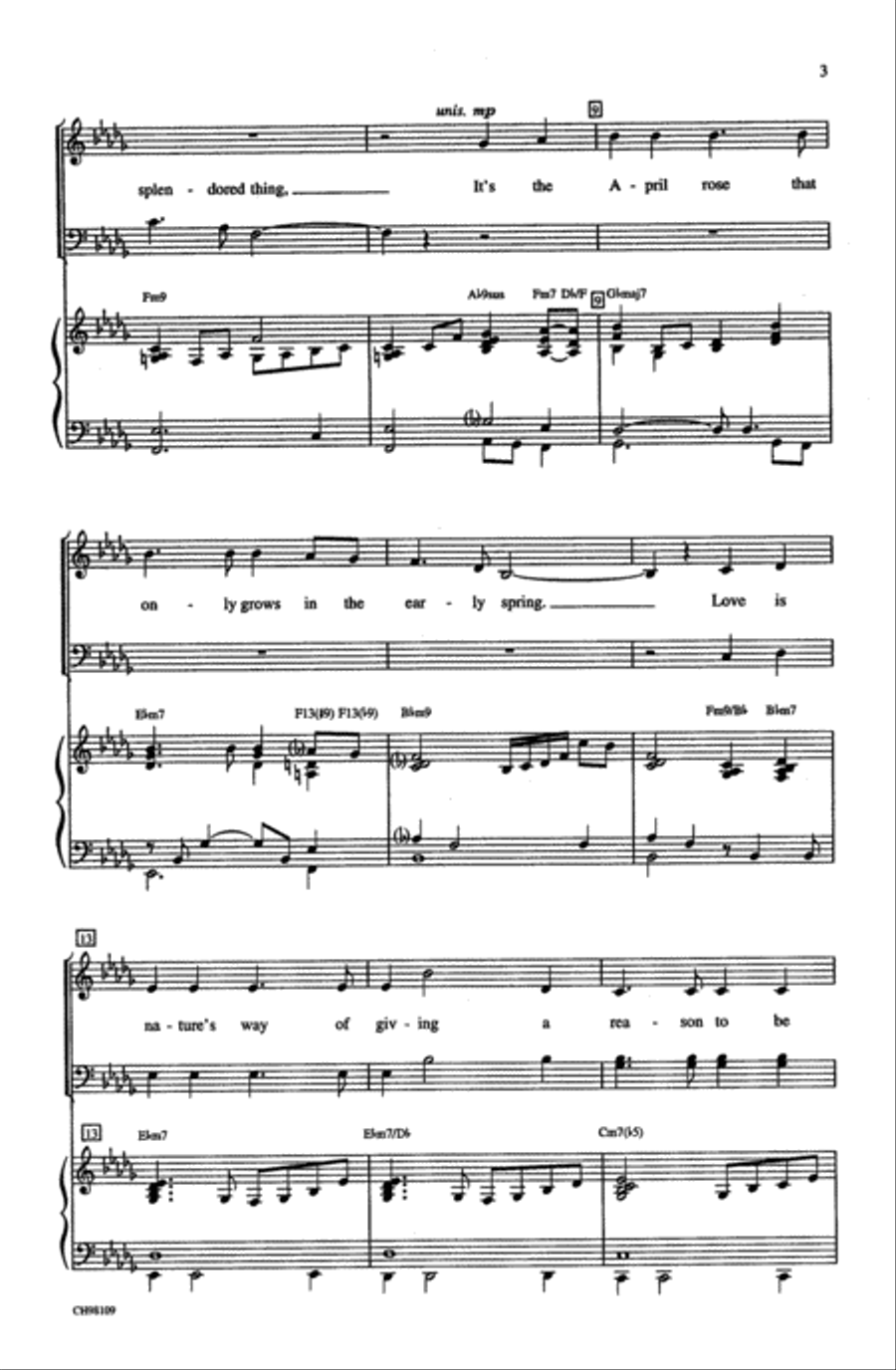 Love Is a Many-Splendored Thing Choir scores gallery preview page 2