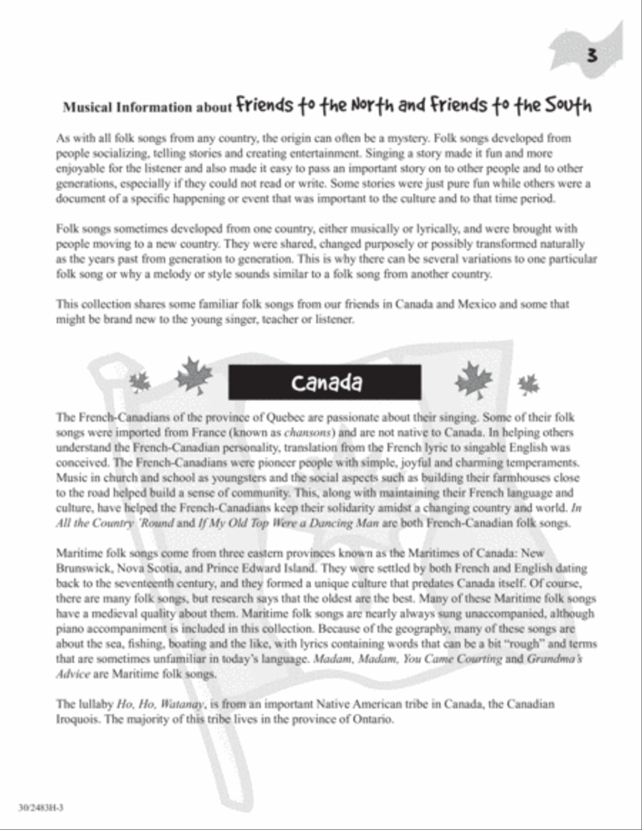 Friends to the North and Friends to the South Unison Choir scores gallery preview page 4