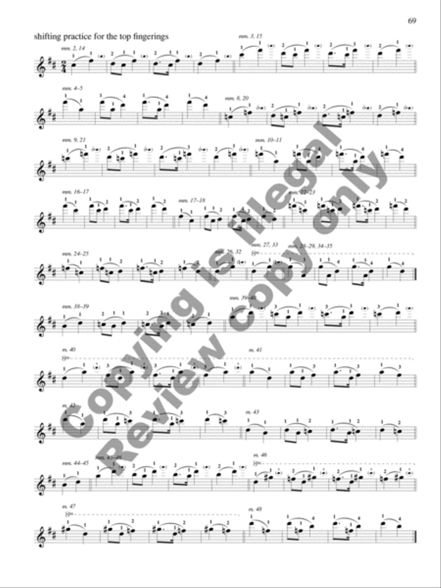 Scales and Arpeggios with Shifting Practice: Violin Violin scores gallery preview page 18