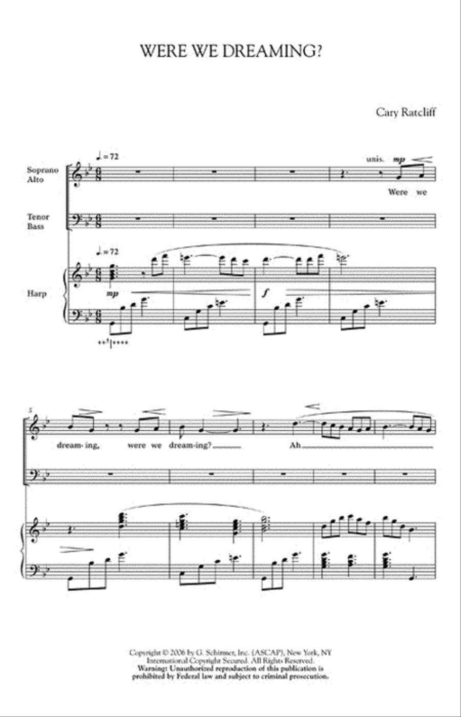 Were We Dreaming? 4-Part scores gallery preview page 2
