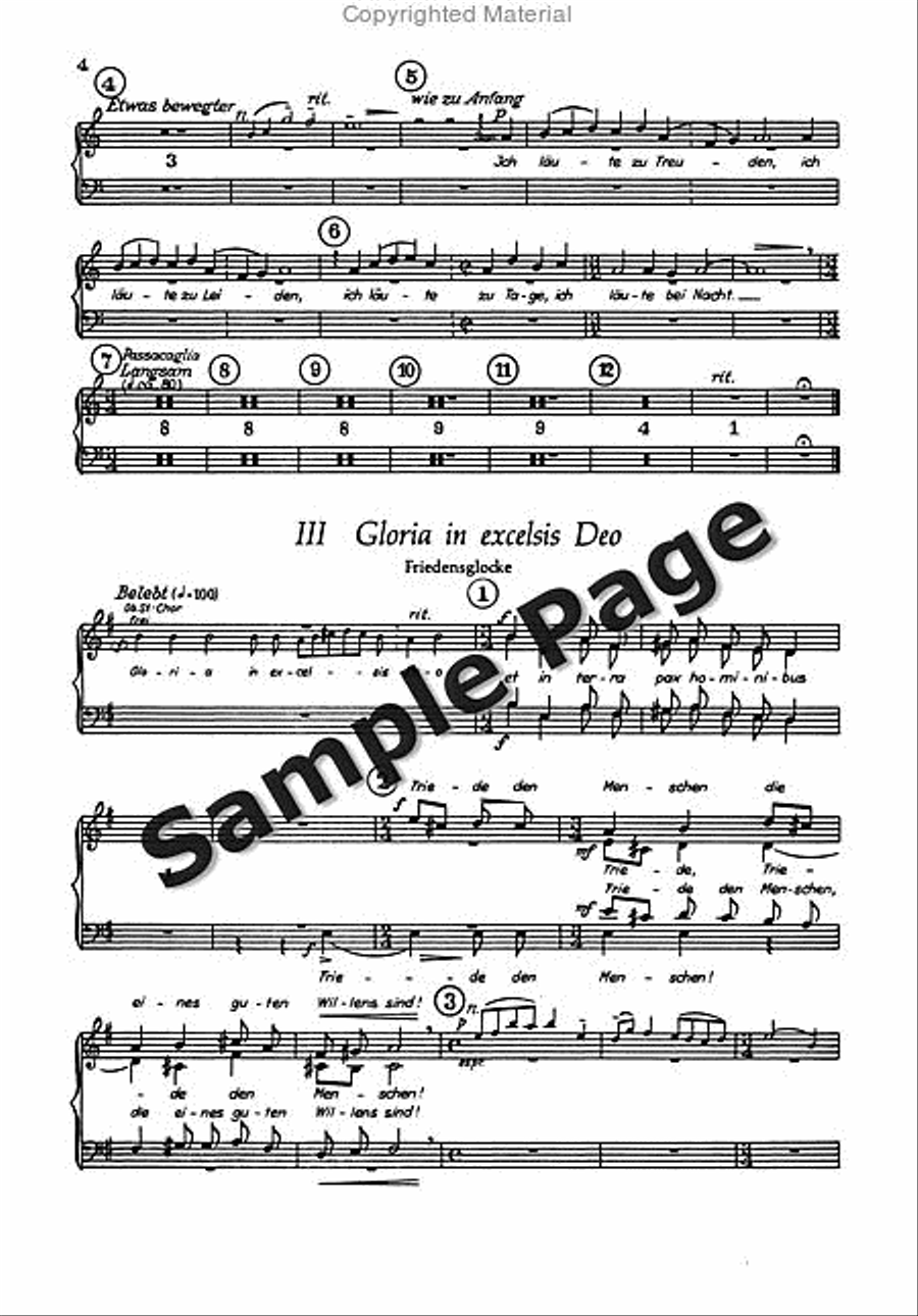 Ruf Und Mahnung Kantate Score SSA scores gallery preview page 5