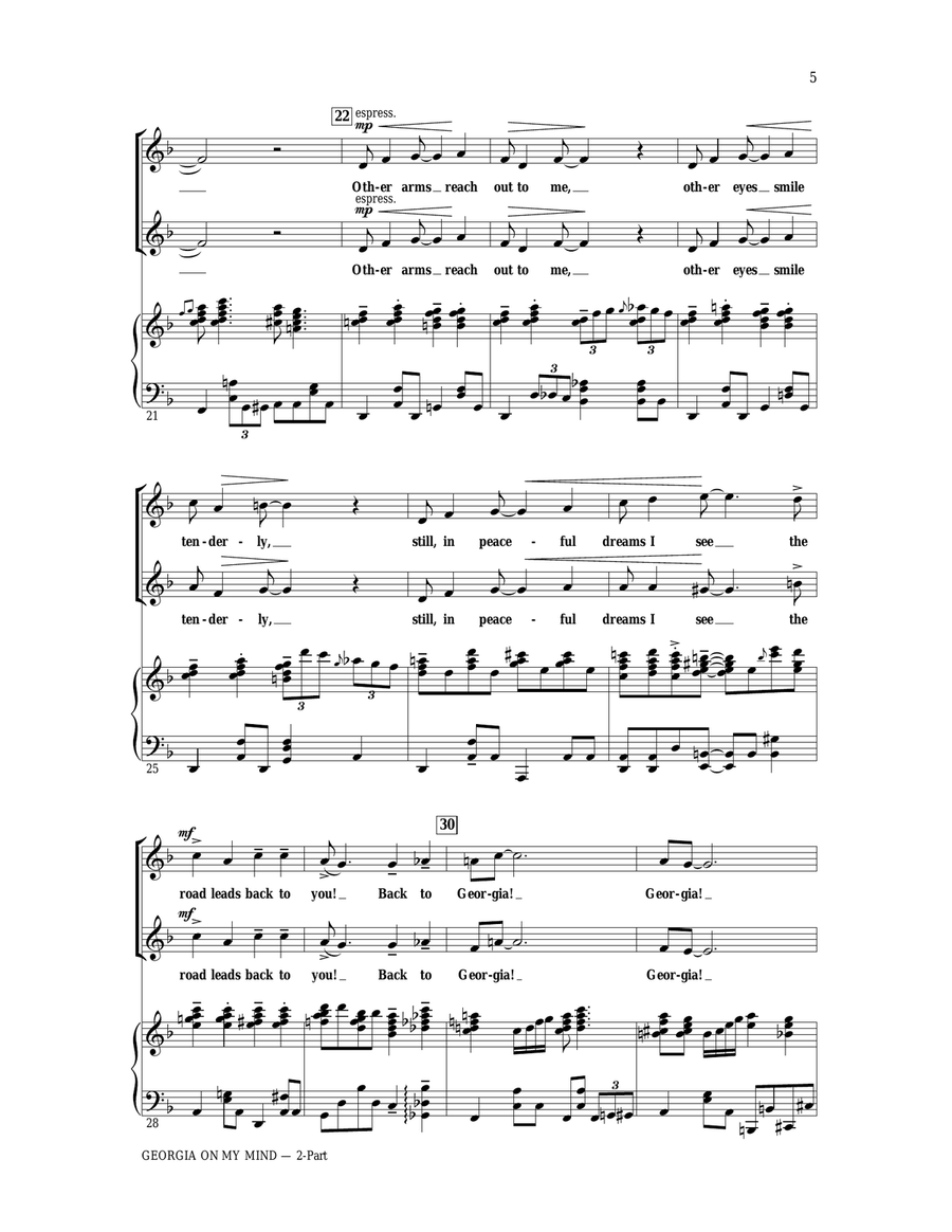 Georgia On My Mind Georgia On My Mind 2-Part scores gallery preview page 3
