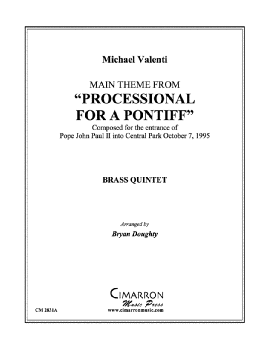 Processional for a Pontiff Brass Quintet scores gallery preview page 1