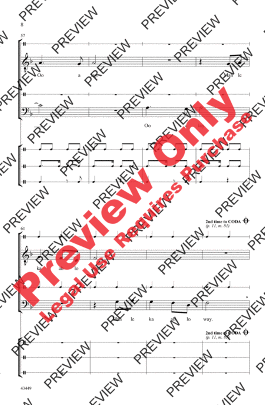 Tongo Tongo Men's Choir scores gallery preview page 8