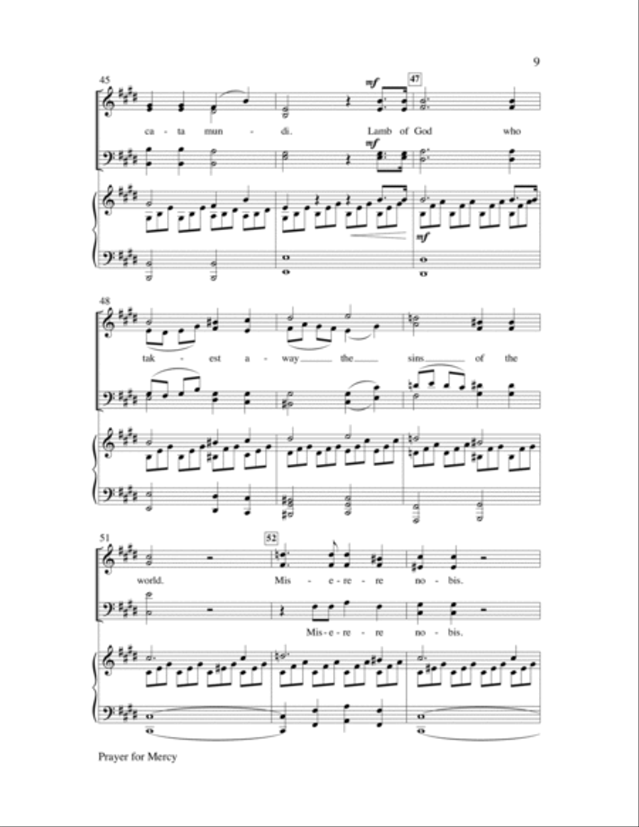 Prayer for Mercy Prayer for Mercy 4-Part scores gallery preview page 9