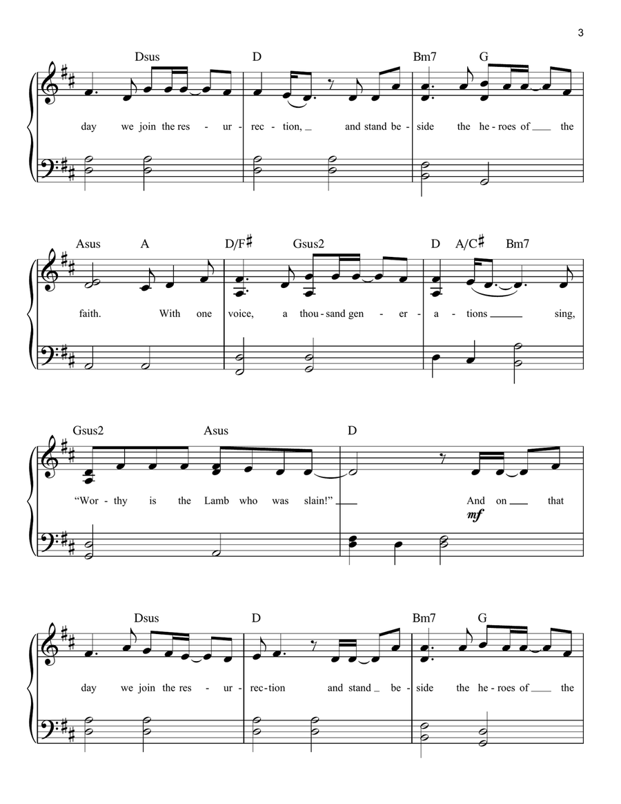 Hymn Of Heaven Easy Piano scores gallery preview page 3