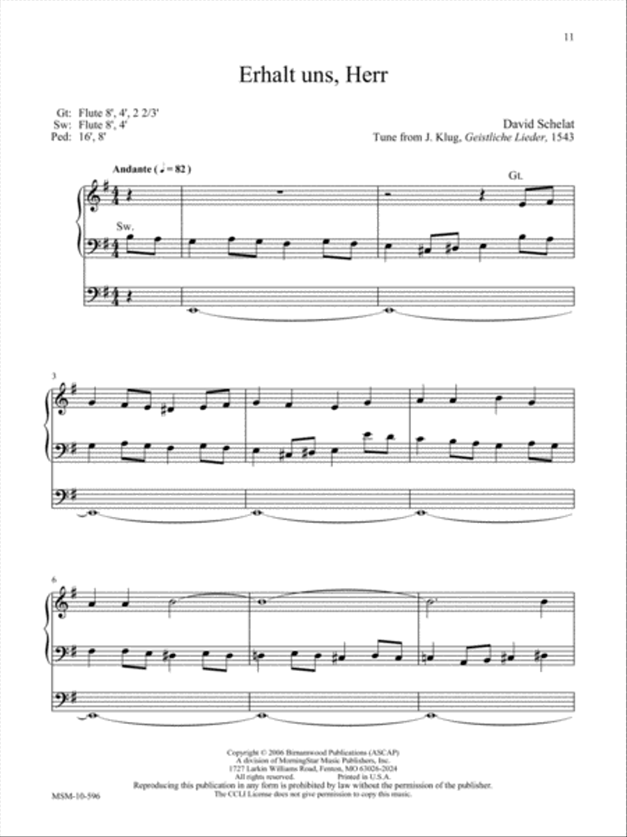 A Mighty Fortress: Seven Hymn Preludes for Organ Organ Solo scores gallery preview page 5