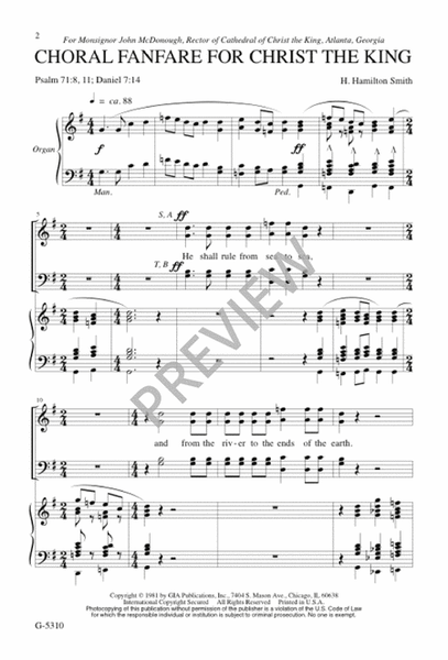 Choral Fanfare for Christ the King image number null