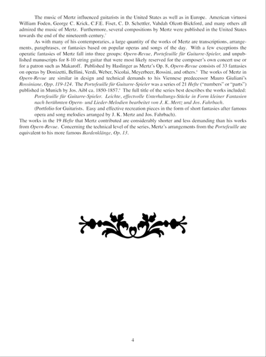 Selected Operatic Fantasies of Mertz Acoustic Guitar scores gallery preview page 5