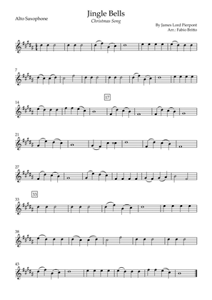 Jingle Bells (Christmas Song) for Alto Saxophone Solo