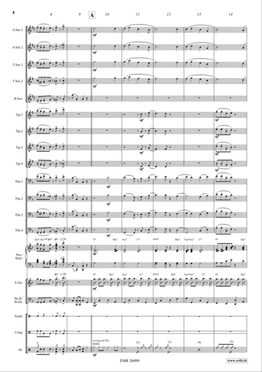 Long Ago And Far Away Big Band scores gallery preview page 4