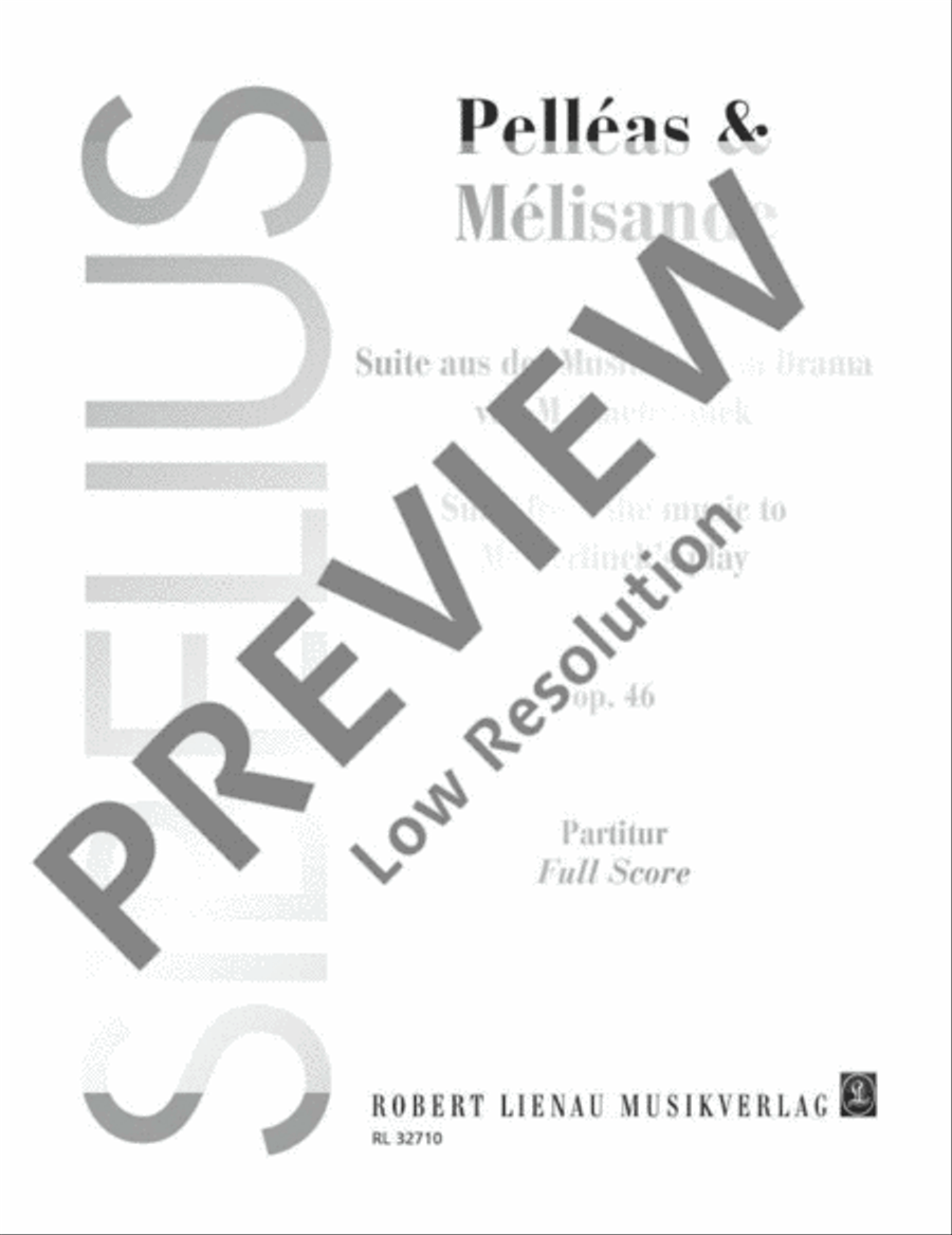 Pelléas et Mélisande Chamber Orchestra scores gallery preview page 2