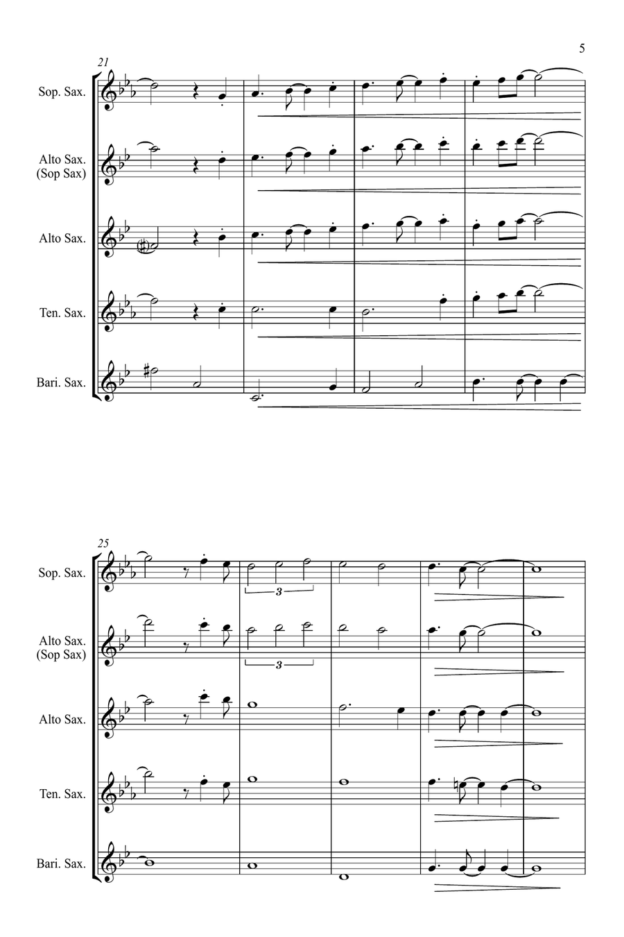 Spain Saxophone Quartet scores gallery preview page 5
