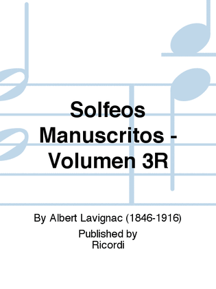 Solfeos Manuscritos - Volumen 3R