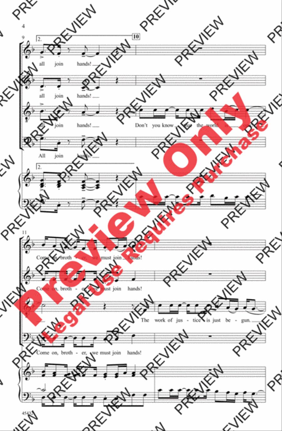 All Join Hands! All Join Hands! 4-Part scores gallery preview page 4