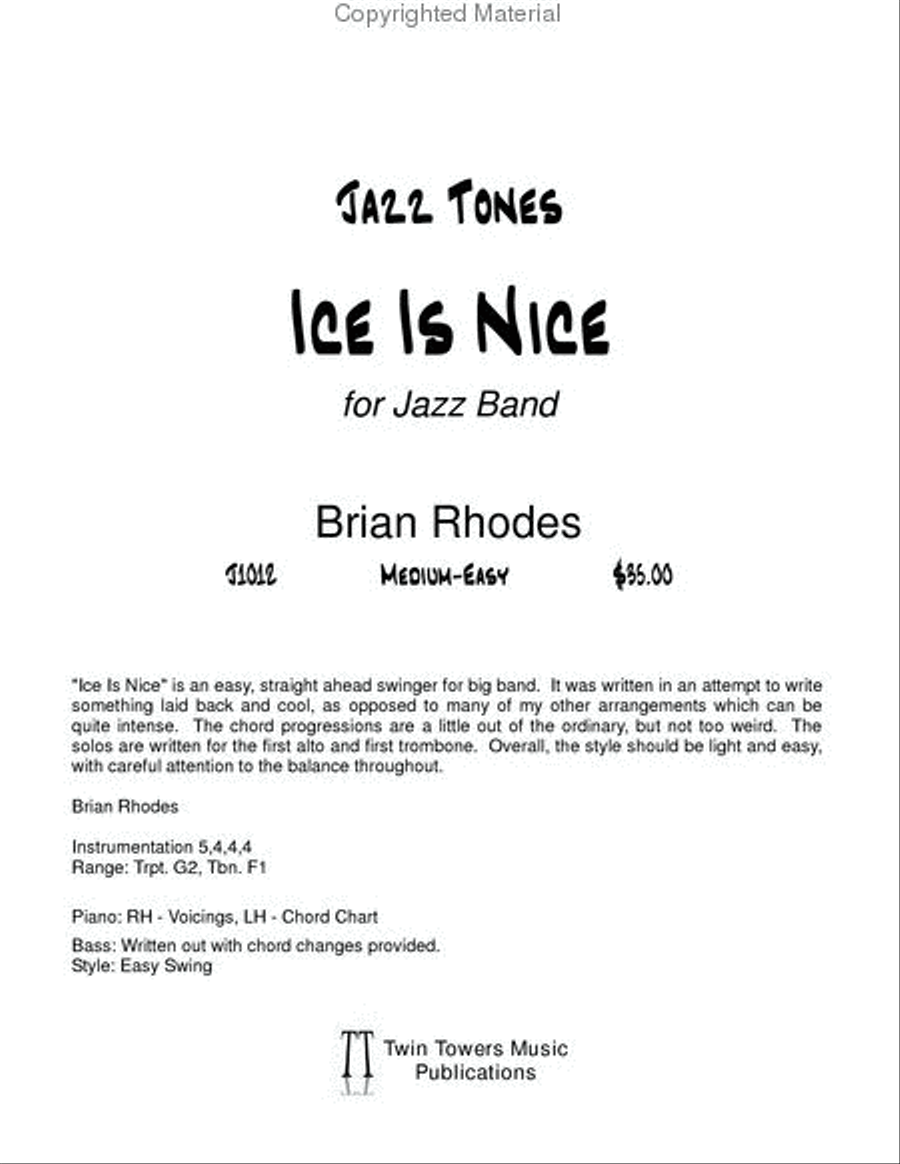 Ice is Nice Ice is Nice Jazz Ensemble scores gallery preview page 2
