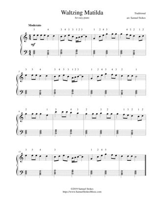 Waltzing Matilda - for easy piano