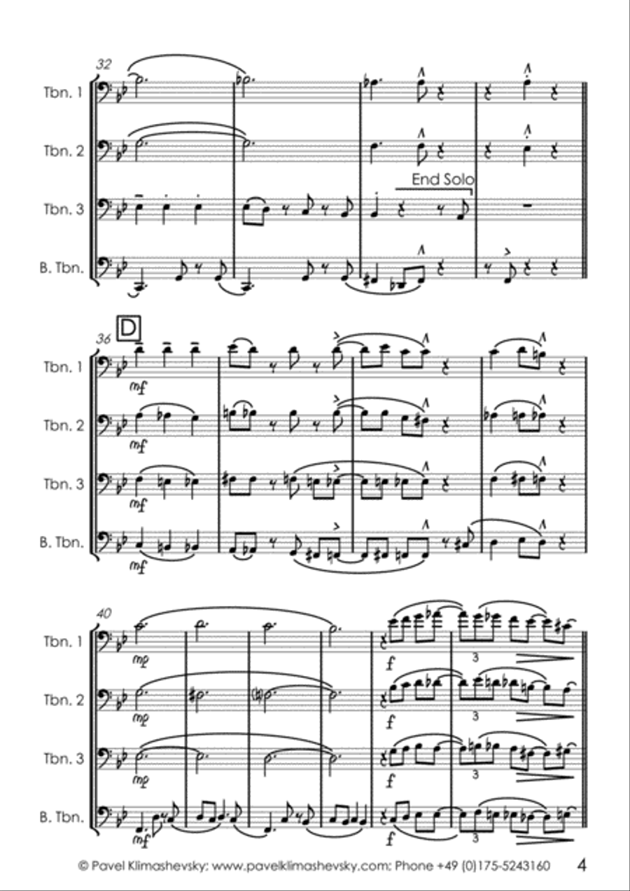 Bye Bye Blackbird Bye Bye Blackbird Brass Ensemble scores gallery preview page 4