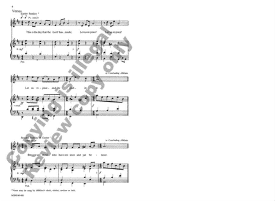 Verses for the Sundays of Easter Unison Choir scores gallery preview page 3