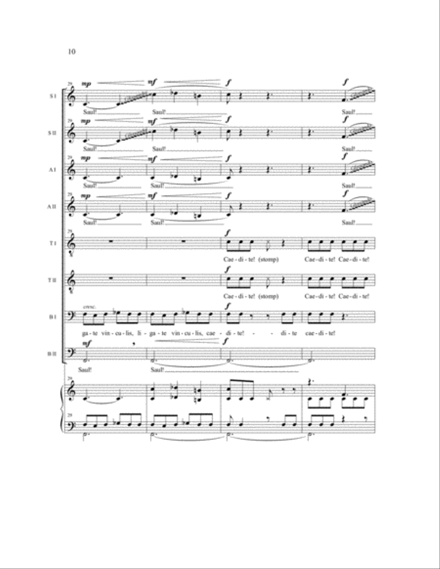 The Conversion of Saul SSAATTBB scores gallery preview page 15