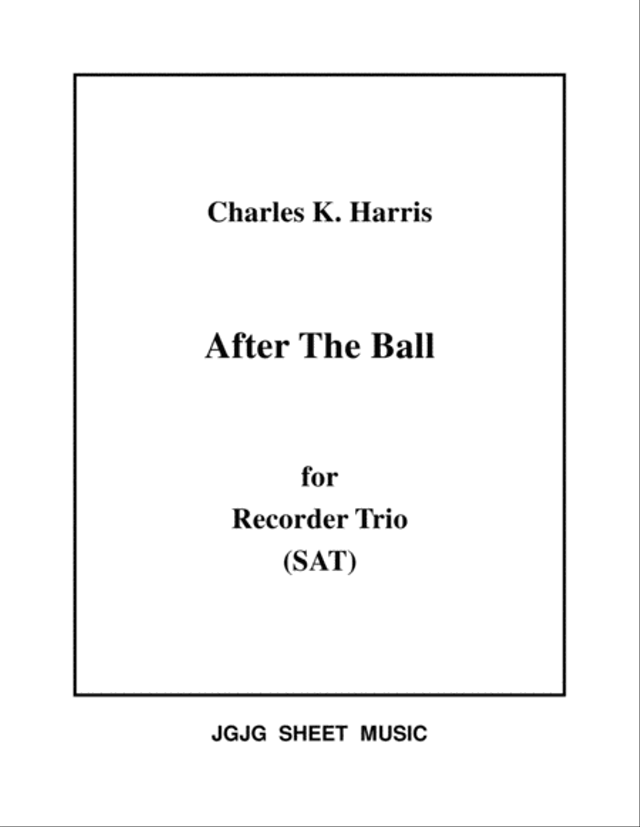 After The Ball for Recorder Trio Recorder scores gallery preview page 1