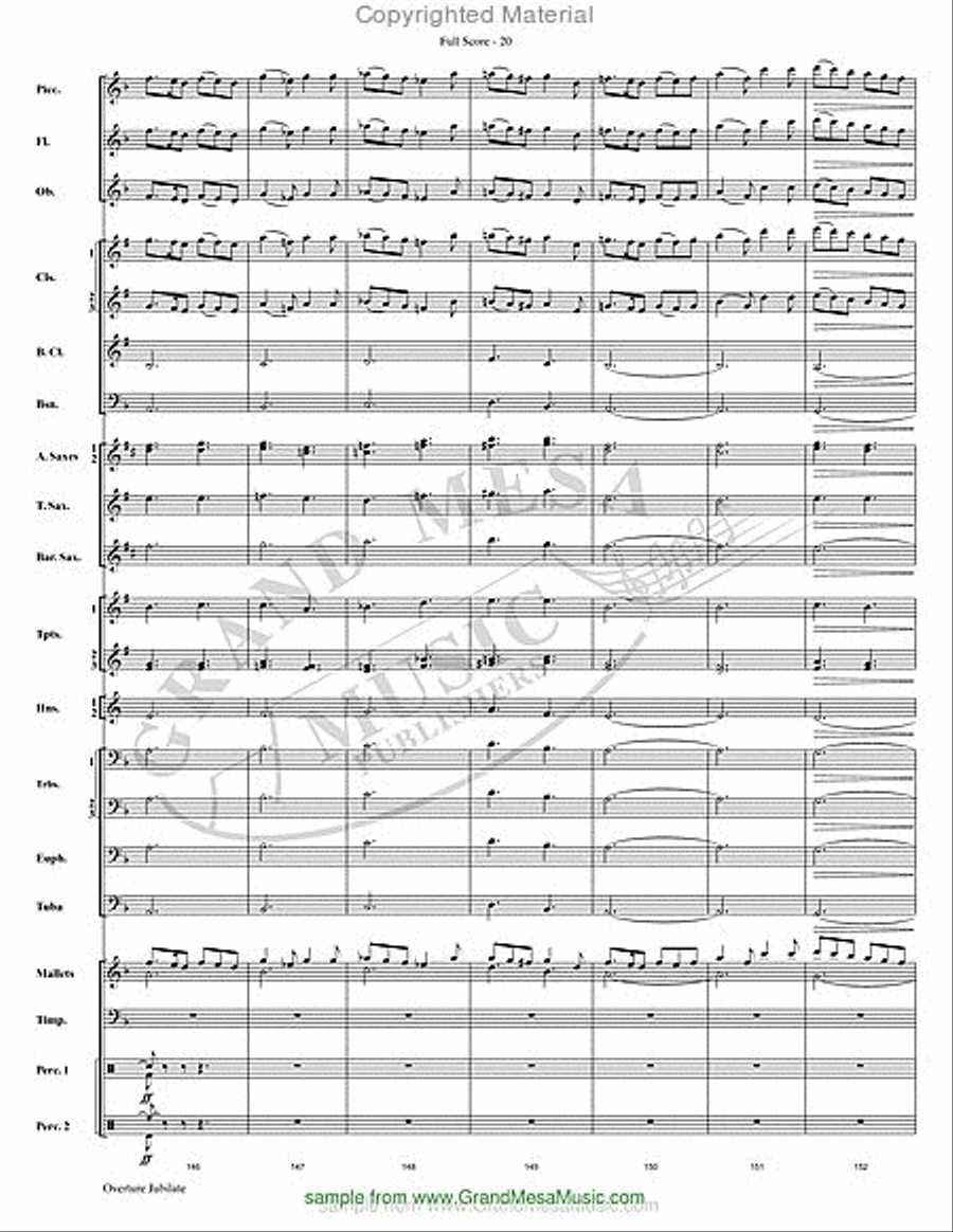 Overture Jubilate Concert Band scores gallery preview page 21
