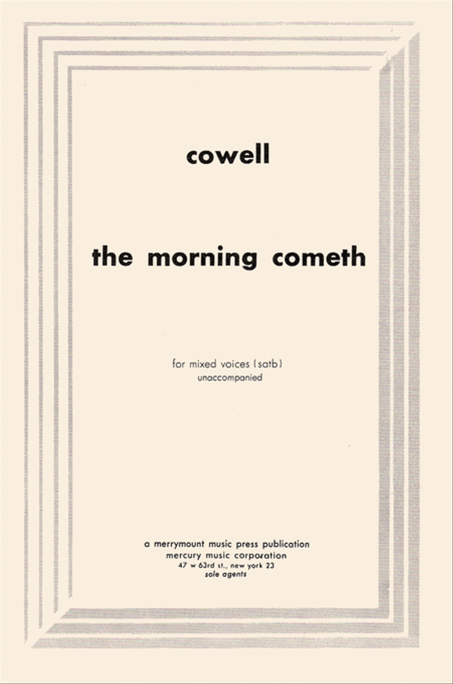 The Morning Cometh 4-Part scores gallery preview page 1
